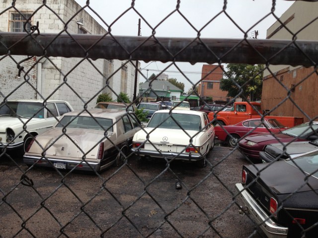 A few classics tucked in here including a Volvo P1800, a few nice Mercedes Sedans and a great old Truck in North Loop Orange